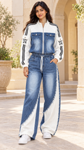 White & Blue Denim Sunny 24 Co-ord Set